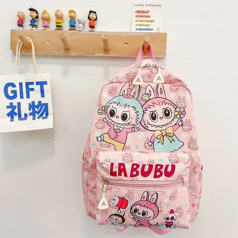 Kawaii Rugzak De Monsters Labubu Bagpack Dubbele Schoudertas Student Schooltas Reistassen Kid Girl Schooltas Anime Speelgoed