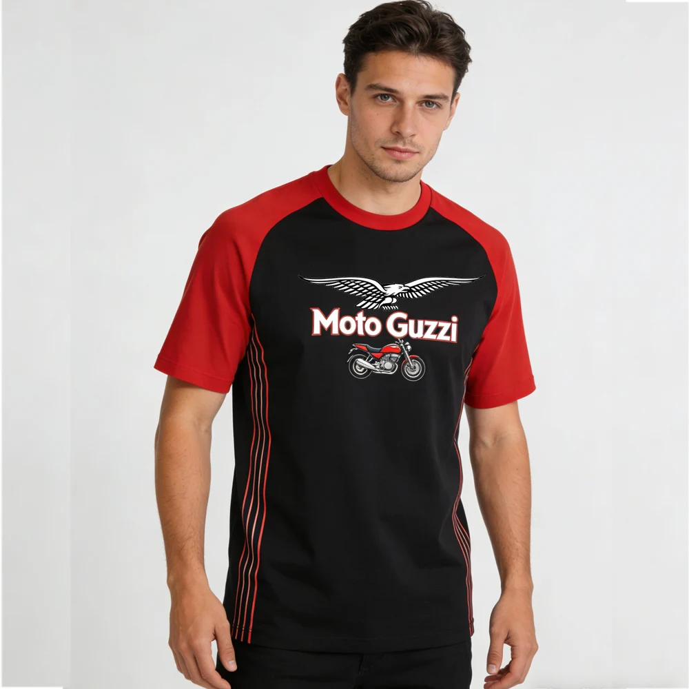 

Moto Guzzi Racing Biker T-Shirt Men's High-Performance Casual Tops Motorcycle Graphic Breathable Quick-Dry For Fans & Riders