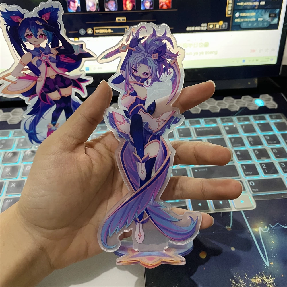 Lol Jinx Akali League of Legends Cute Cartoon Acryl Stand Kawaii Periphery Toy Adorkable Tabletop Decoration Kid Christmas Gift