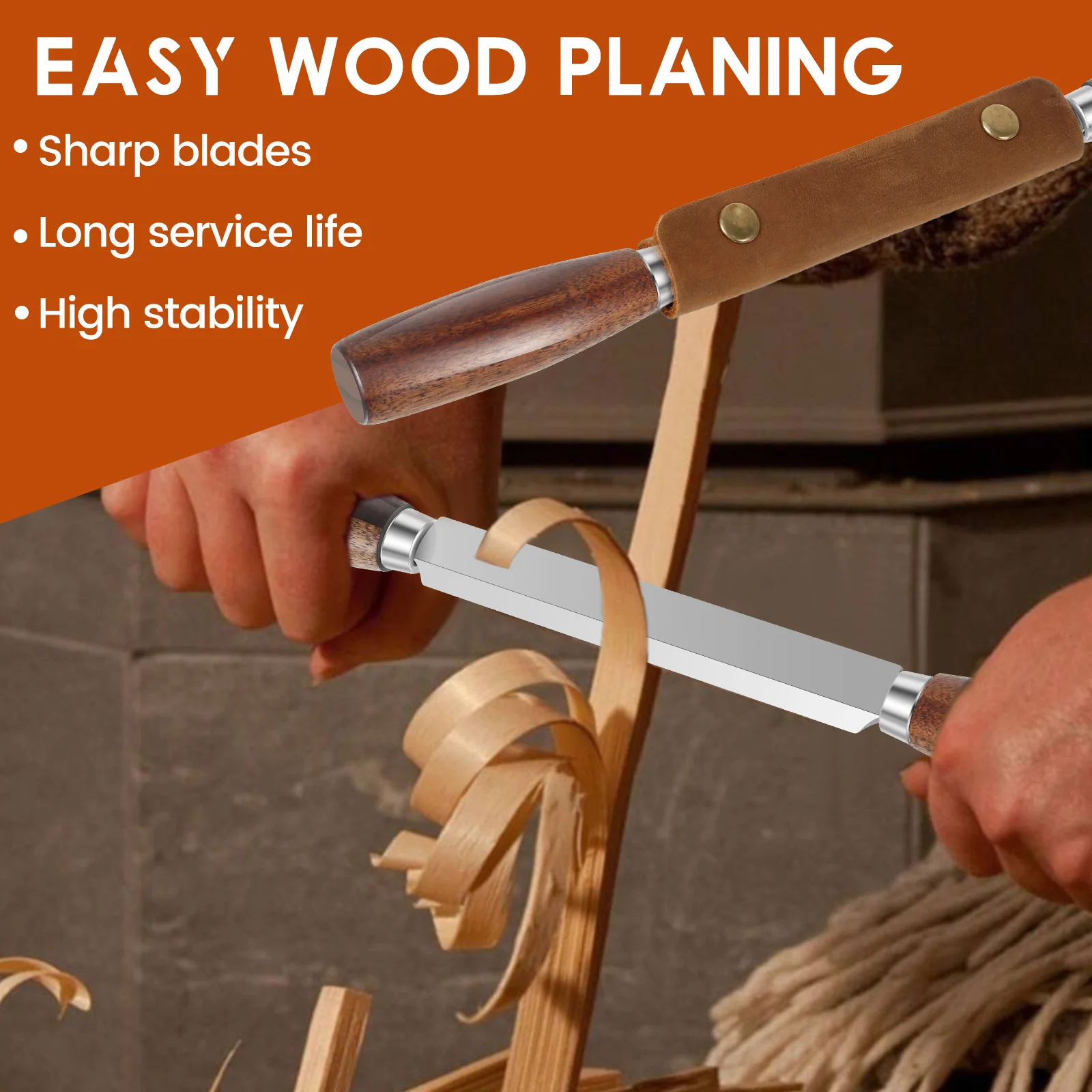 Sk5 Draw Knife Efficient Cutting Wood Carving Tool Precision Cutting Wood Whittling Tool with Leather Cover for Woodworking
