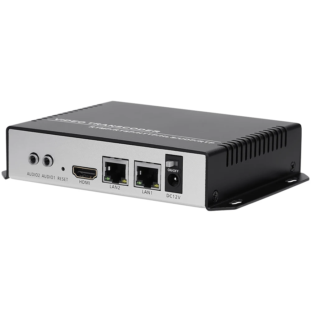 4K HEVC H.265 H.264 8in1 IP zu IP IPTV TV Broadcast Video Live Streaming Transcoder RTMP RTMPS UDP HTTP RTSP HLS SRT