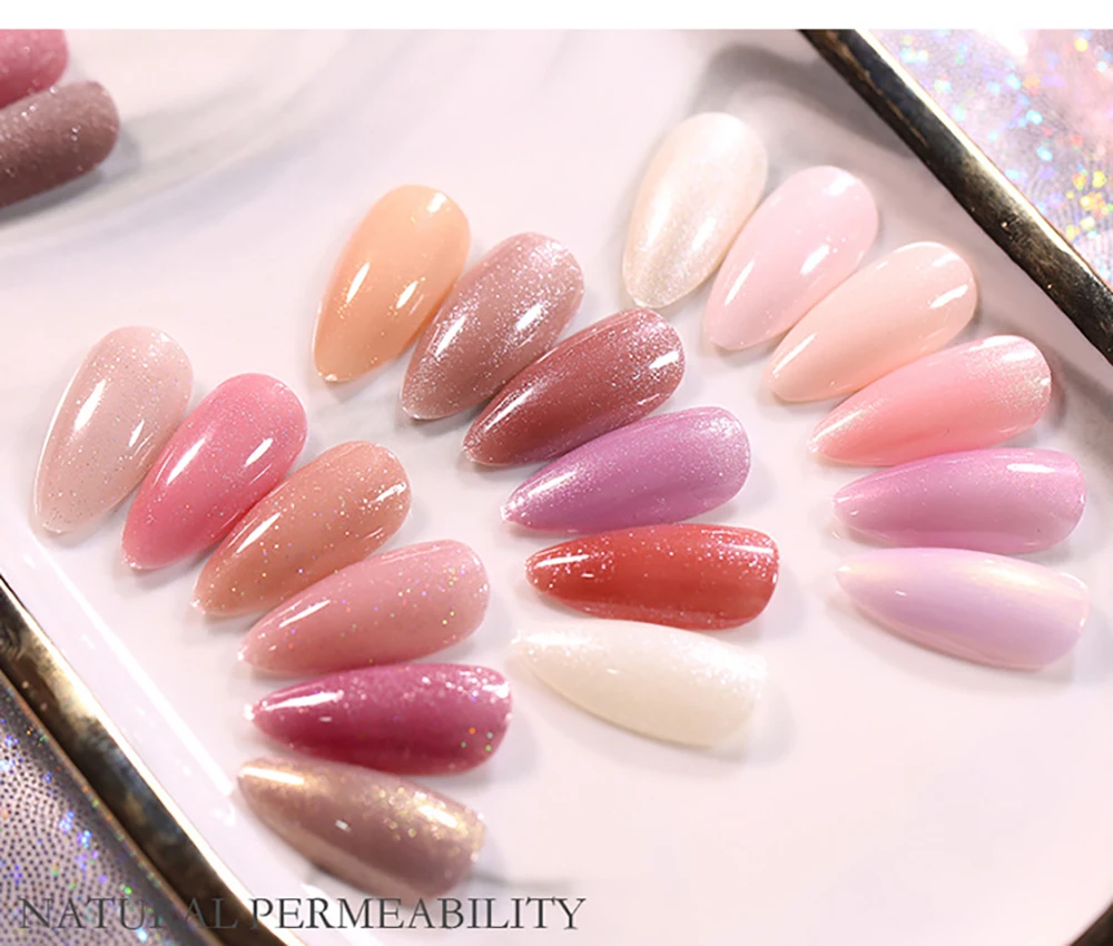 Vendeeni 18 Farben Pink Highlight Gel Nagellack Semi-Permanent UV Soak Off Gel Hochwertiger Glänzender Nagelkunst Gel-Lack – Detail 4