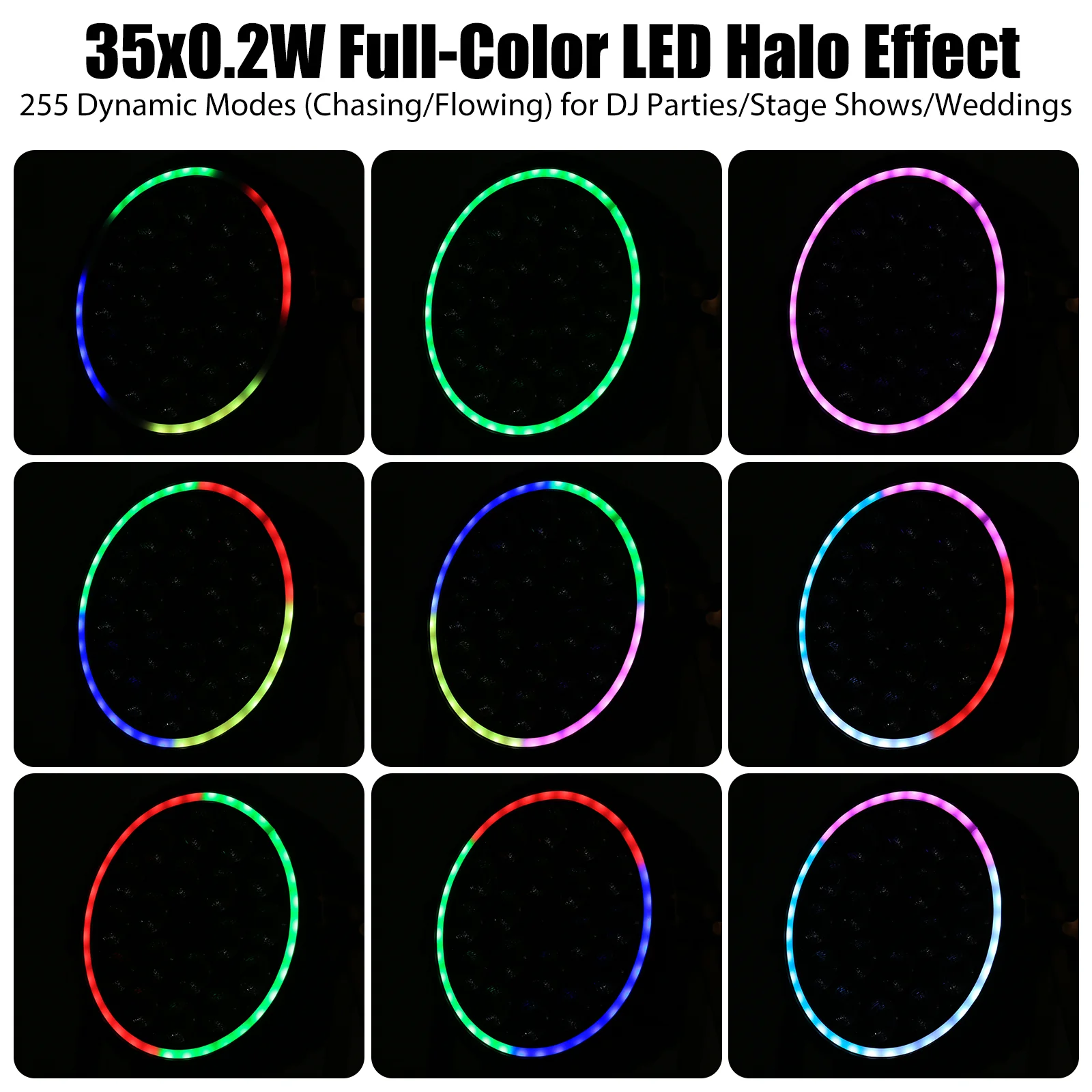 Fieryzeal 4 قطعة LED الاسمية ضوء 18x8 واط RGBW المرحلة الإضاءة مع RGB حلقة DMX جدار غسل ستروب تأثير لحزب الطابق المسطح DJ ديسكو