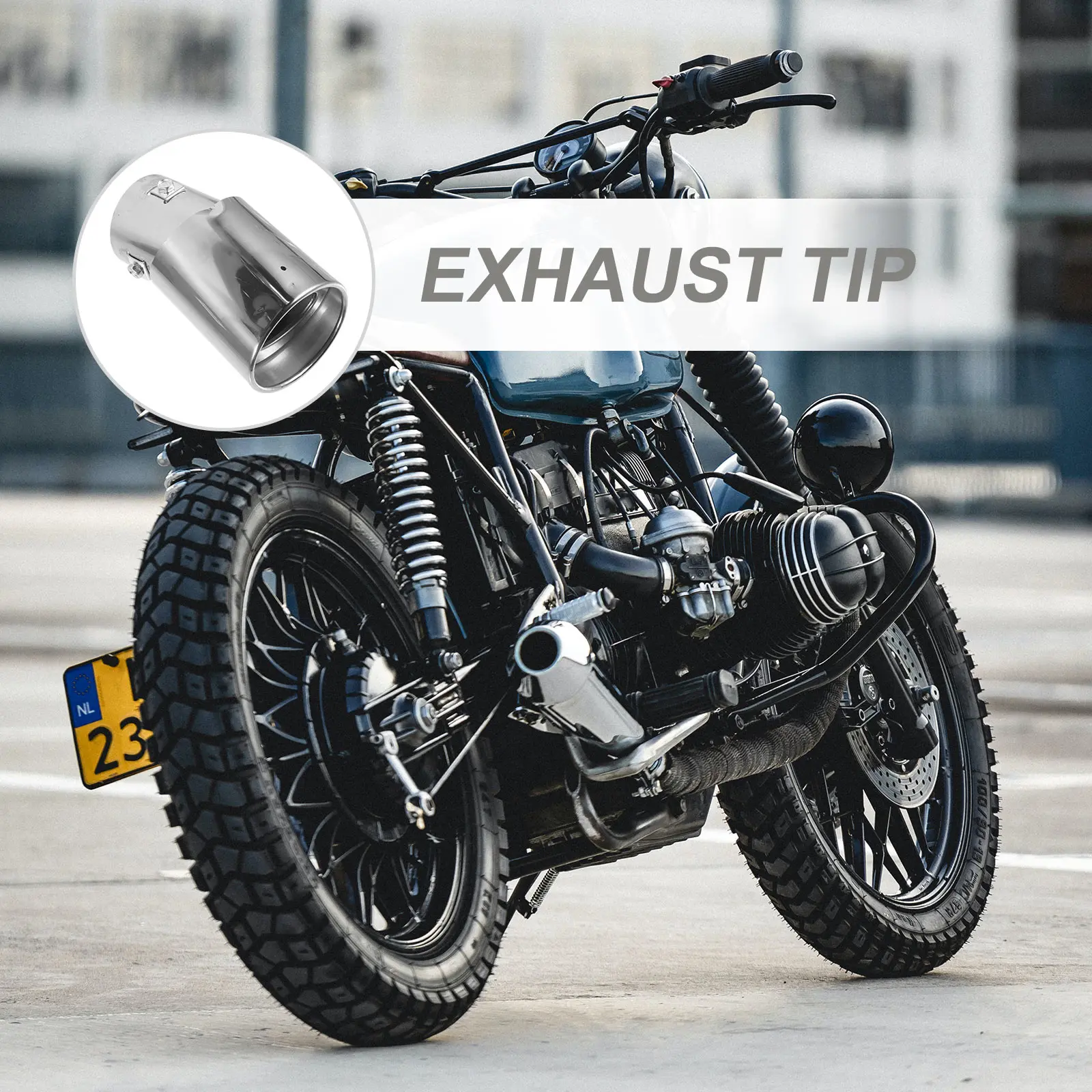 

Motorcycle Exhaust Pipe Muffler Tip Stainless Steel Sound Bumper Pipe Truck Accessories Performance Enhancement Car Tail