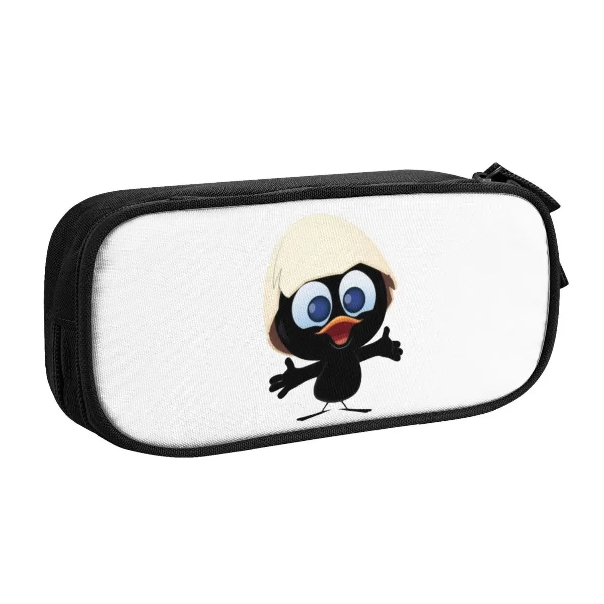Custom Cute Cute Calimero Pencil Cases for Girls Boys Large Capacity Comic Cartoon Chiken Pencil Bag School Accessories