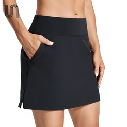 Kadın atletik etekler hafif Skort koşu spor Spandex şort tenis Golf egzersiz yaz spor için