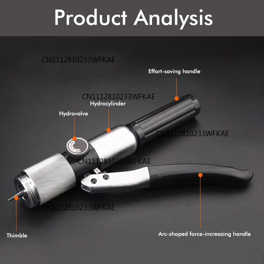 Hydraulic tube expander 10-42mm lever type refrigeration copper tube expander, manual tube expander tool