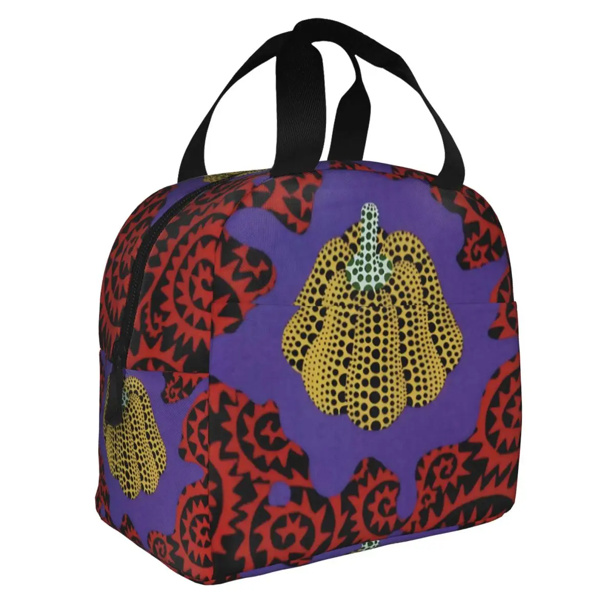 Classic Artists Yayoi Kusama Resuable Lunch Box for Women Leakproof Cooler Thermal Food Insulated Lunch Bag For School Office