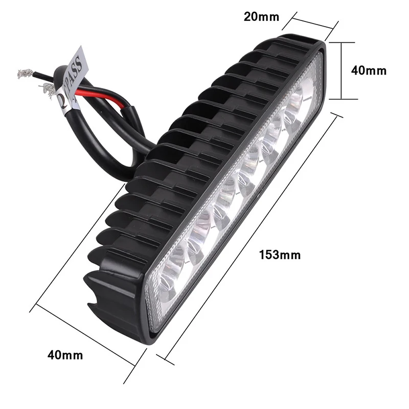 6LED 18W 12V Car Work Light DRL High Bright Spotlight Waterproof Offroad Automobile Truck Night Driving Headlights Fog Lamp