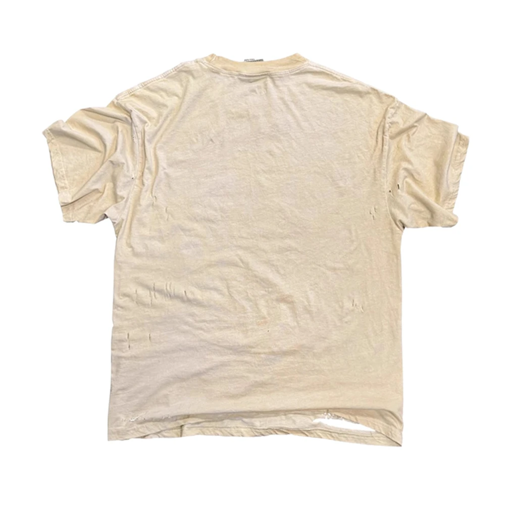 Vintage Distressed Short Sleeve T-Shirt Retro Graphic Ripped T Shirt Grunge Style Casual Tee Tops Unisex Y2K 100% Cotton