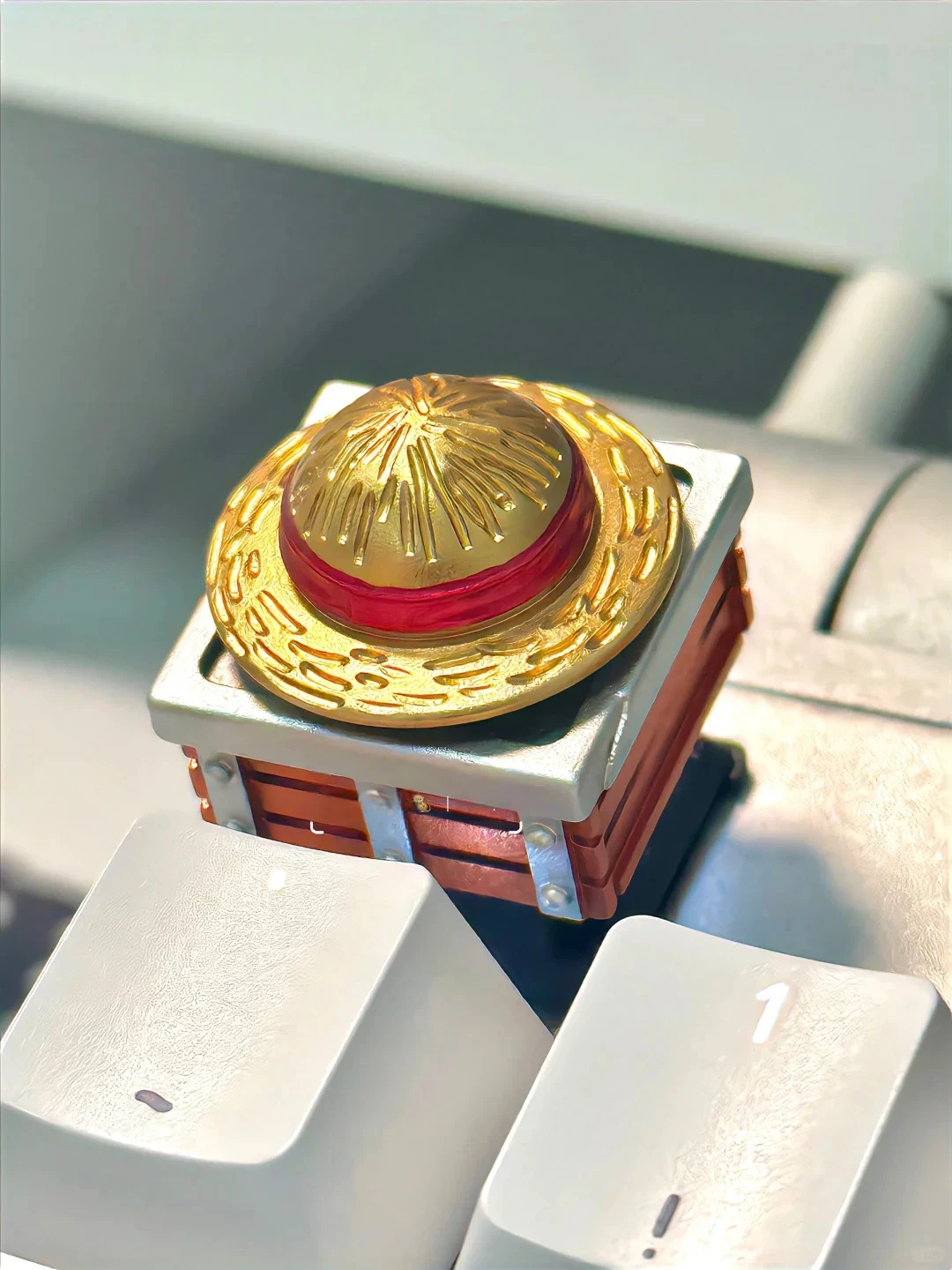 

Collaboration Keycaps Anime Key Caps Piece Luffy Theme Rotate Keycaps For Keyboard Premium Abs/Pbt Gaming Office Decor Gift