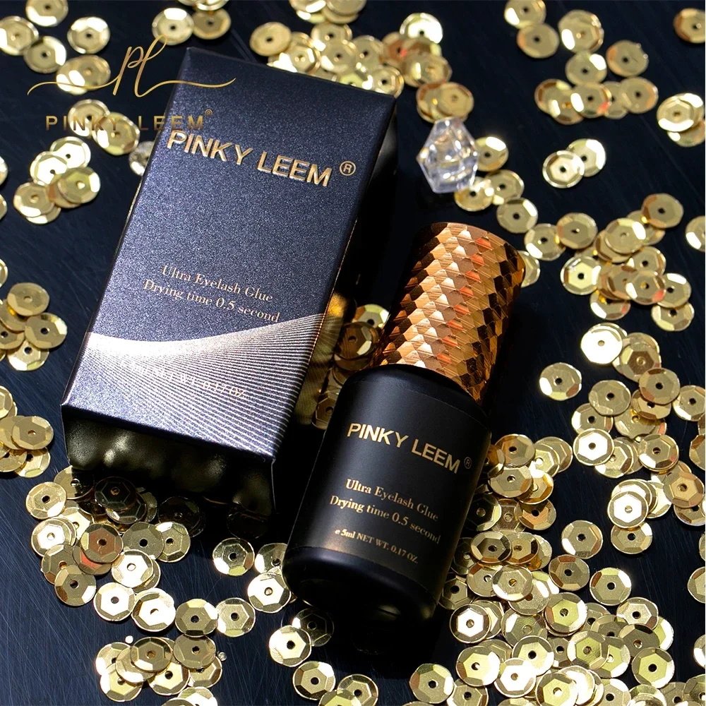 Pinky Leem Professional Four Seasons 8-Week Eco-Friendly Eyelash Glue 25-65% Humidity Allergy-Free Lash Glue