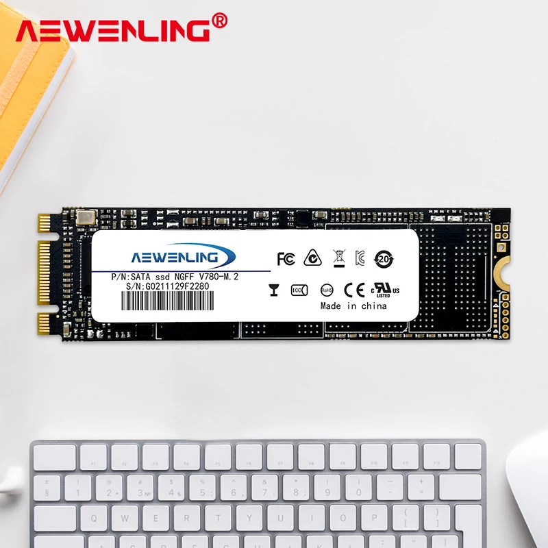 Aewenling m2 ssd m.2 sata 64gb 128gb 256gb 512gb 1tb hdd ngff sata3 2280mm disco hdd disco duro para desktop portátil 2280