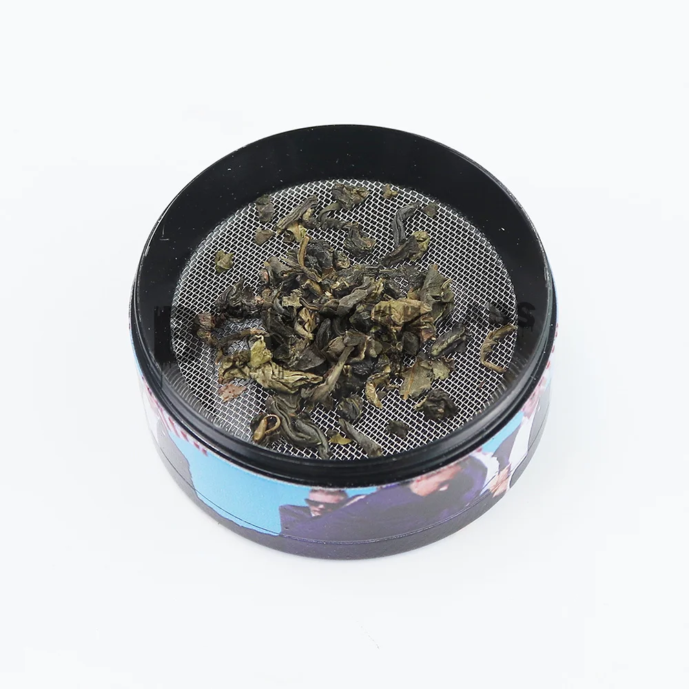 50mm Metal Grinder Tobacco Smoking Accessories Plastic Pollen Crushers Bed Magnect Lid Gift Grinders Smoke Accessories Customize