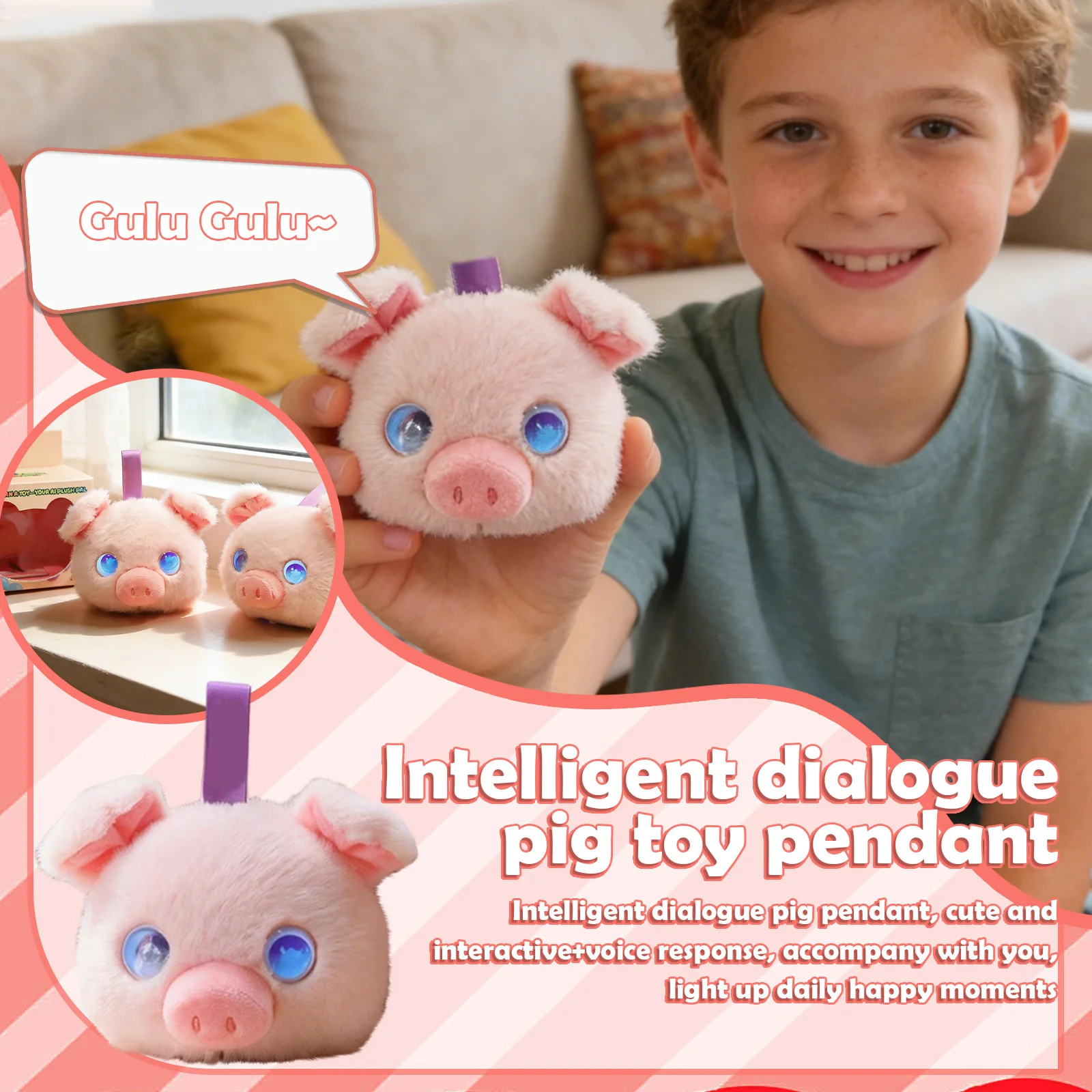 

Smart Plush Toy Interactive Animal With 66 Languages Voice Chat Cute For Kids & Adults Educational Language Learning