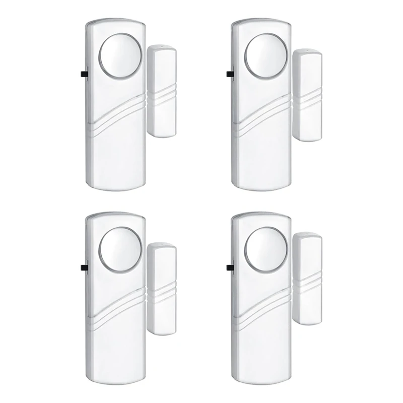 4PCS Security Door Window Alarm, Wireless Door Window Burglar Alarm, Doorbell Alarms For Office Window Pool Easy To Use