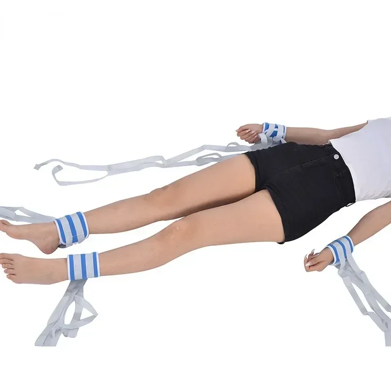 Bedridden Elderly Patient Upper Lower Limb Hand Foot Tie Down Waist Belt Comfortable Wrist Fixator Medical Limbs Restraint Strap