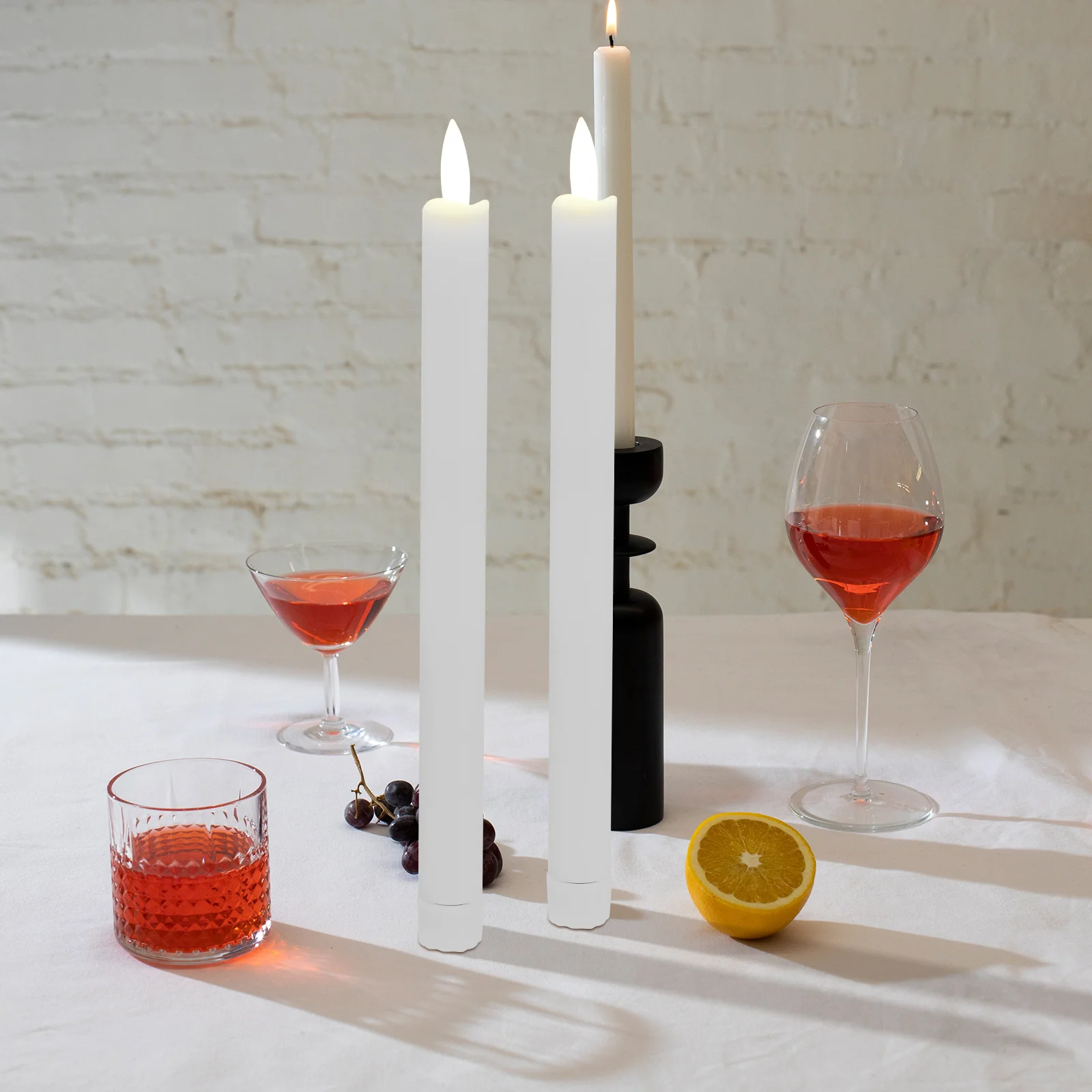 

6Pcs Electronic Lights Flameless Taper Operated LED Candles Remote Control for Party Wedding Home Decor