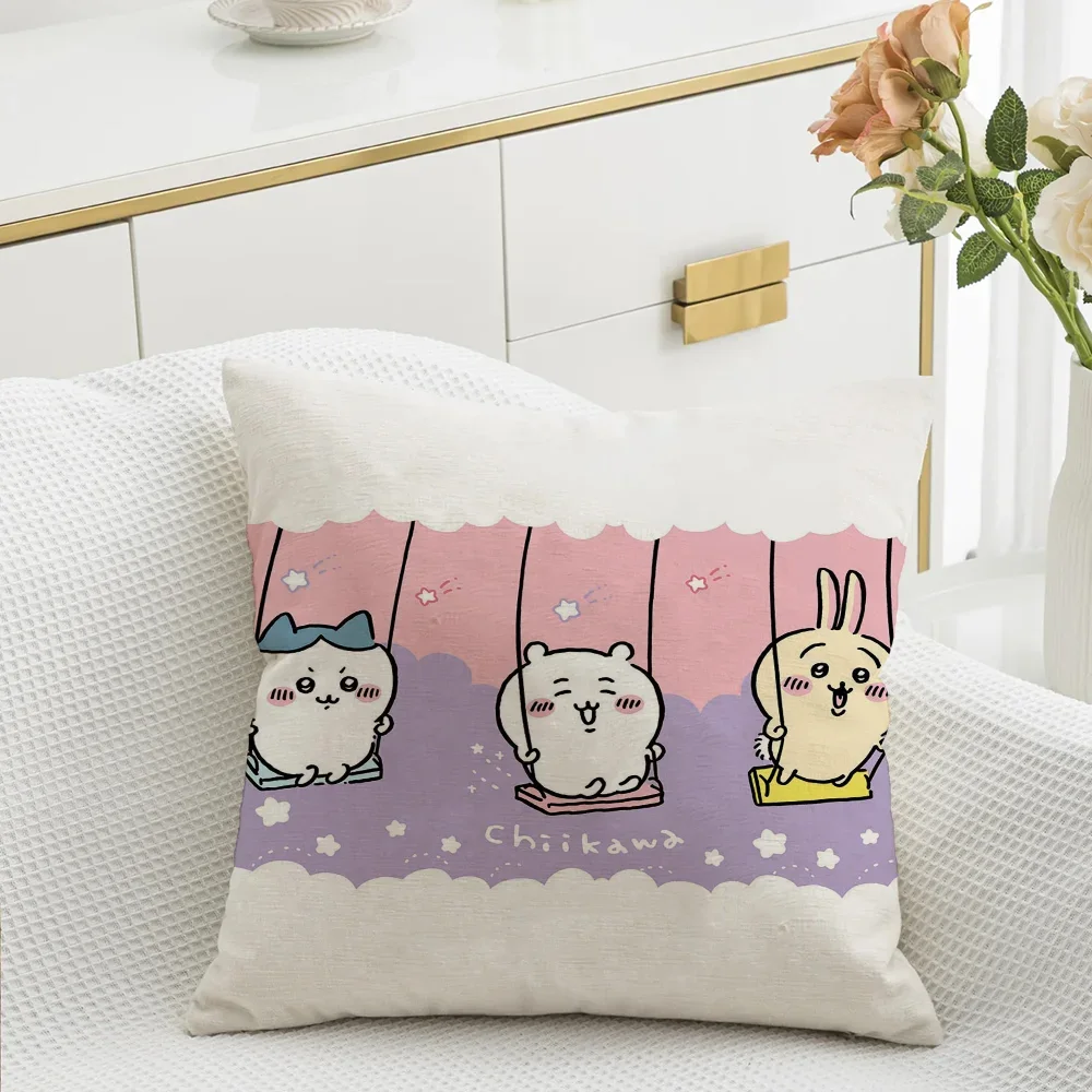 Chiikawa Ornamental Pillow Cases Decorative Cushions Cover for Sofa Cushion Covers Living Room Home Sleeping Pillows Pillowcase