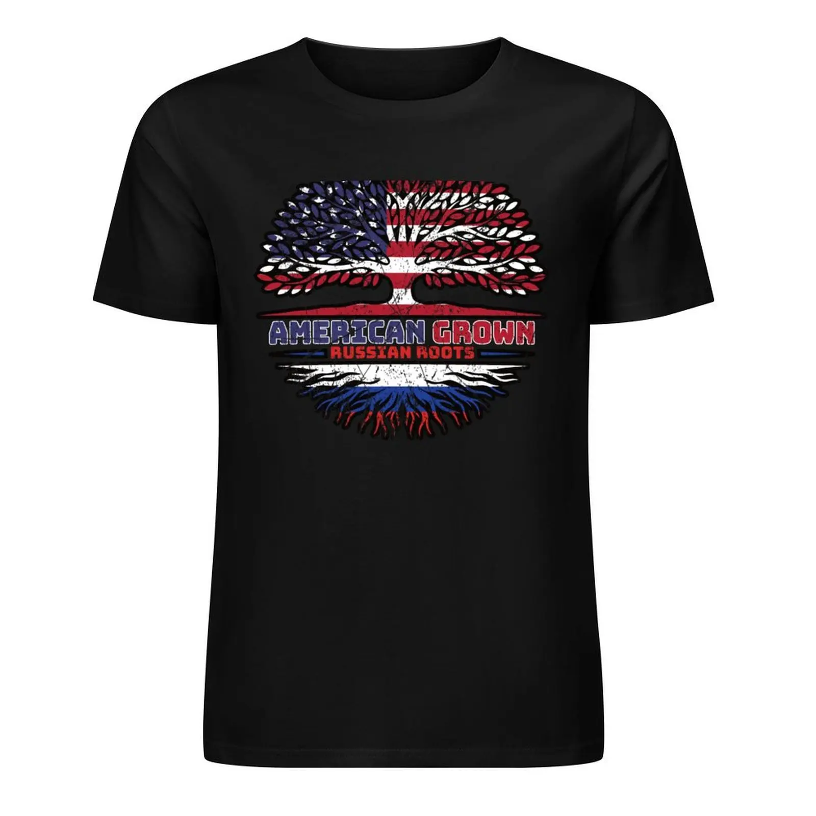 

Russia Russian US American USA United States Tree Roots Flag T-Shirt vintage graphic tee shirts graphic mens tall t shirts