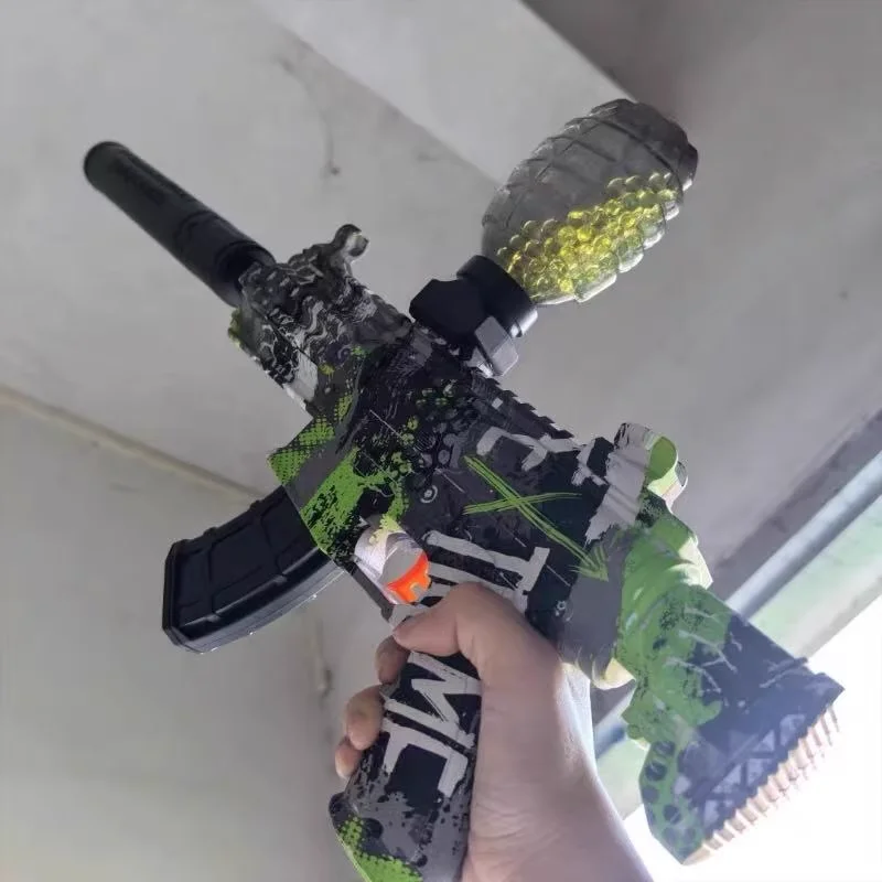 전동 버스트 M416 크리스탈 장난감 총, 소년과 어린이를 위한 시뮬레이션 소프트 총알 총