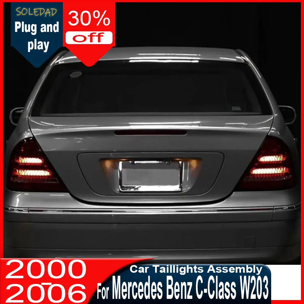 

Светодиодные задние фонари для Mercedes-Benz W203 (2000-2006) C230 C260 C300, новейший дизайн, стоп-сигналы и фонари заднего хода, автомобильные аксессуары для тюнинга