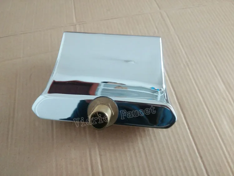Bathtub effluent waterfall faucet , Split type bathroom american waterfall cylinder side outlet faucet water injection nozzle