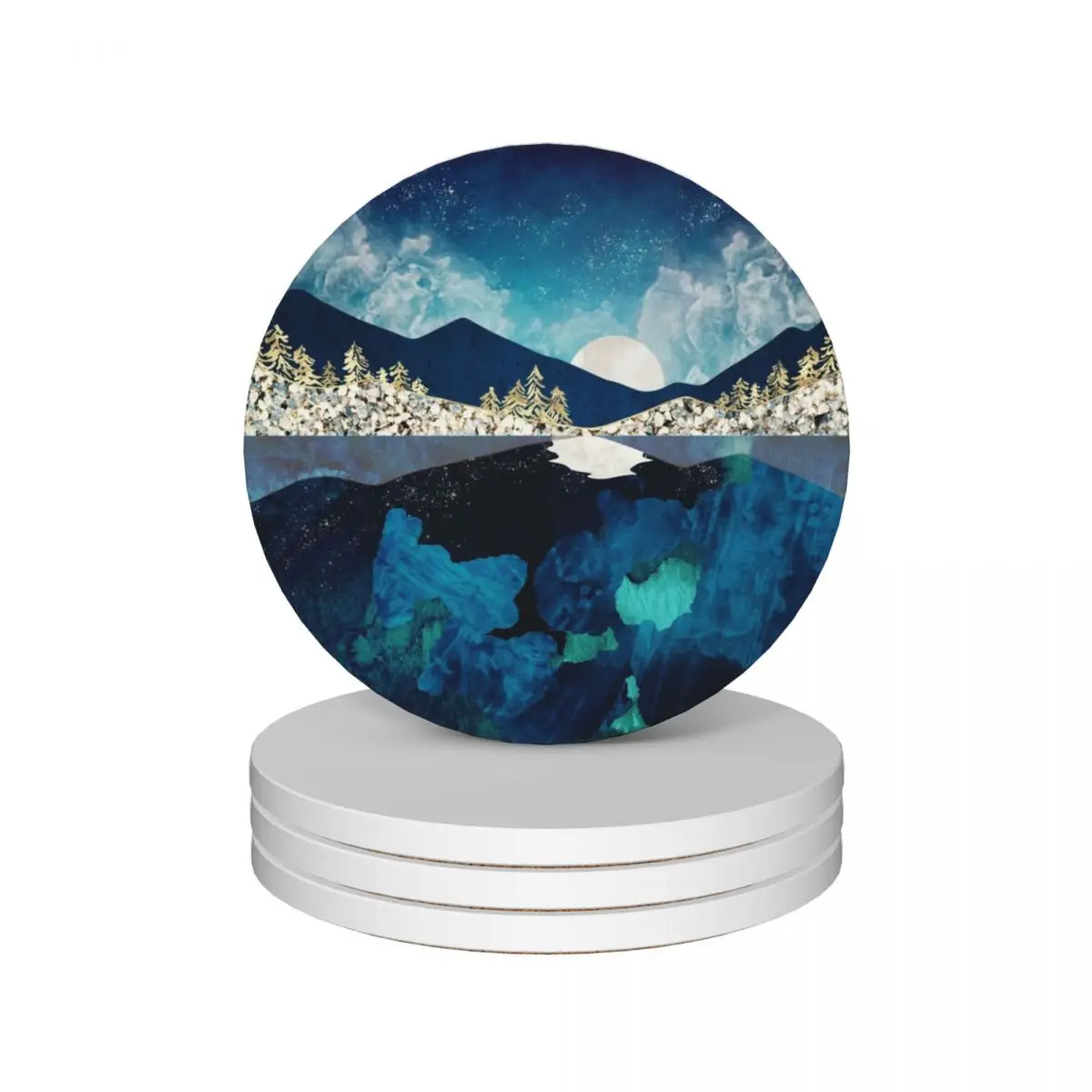 

Midnight Water Ceramic Coasters (Set of 4) bulk christmas Coasters