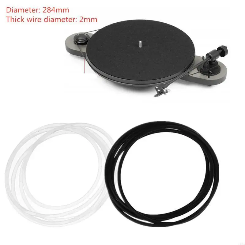 L4MA Round Section Belt Turntable Rubber Belt for LP Vinyl Record Player Phono