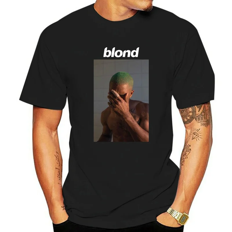 Hip Hop Rapper Frank Blond Tshirt Harajuku Casual Fashion Cool Tee Shirt for Men Pure Cotton 3D Tshirts Oversized Shirt