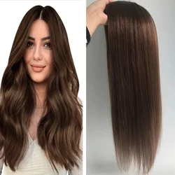 Menselijk Haar Topper Met Clip Hair Extensions Voor Vrouwen Zijde Basis Russische Haar Pruiken 12 