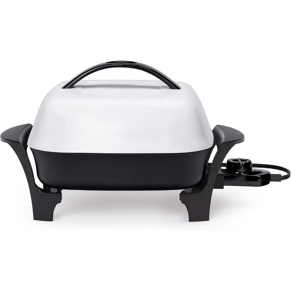 11-Inch Electric Skillet,Black/White, Non Stick Coating, Aluminum, 11"D x 14.5"W x 9"H, 4.8 Pounds, 1000 watts,120V.