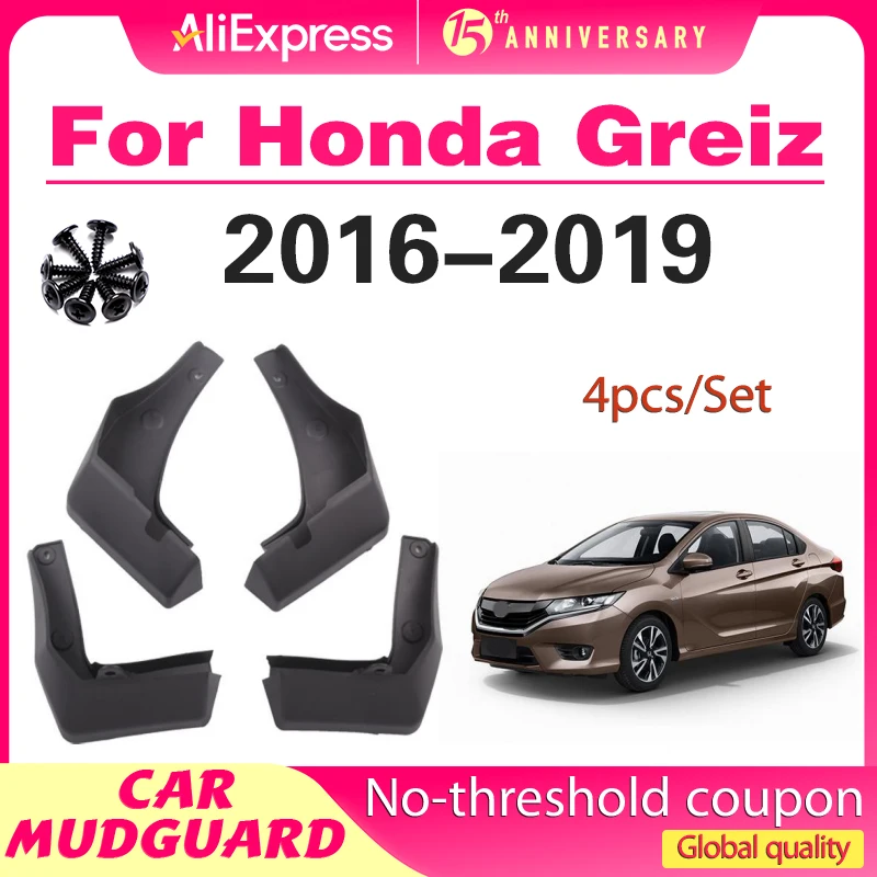 

For Honda Greiz 2016-2019 2017 2018 Fender Mudguard Mud Flaps Guard Splash Flap Mudguards Car Accessories