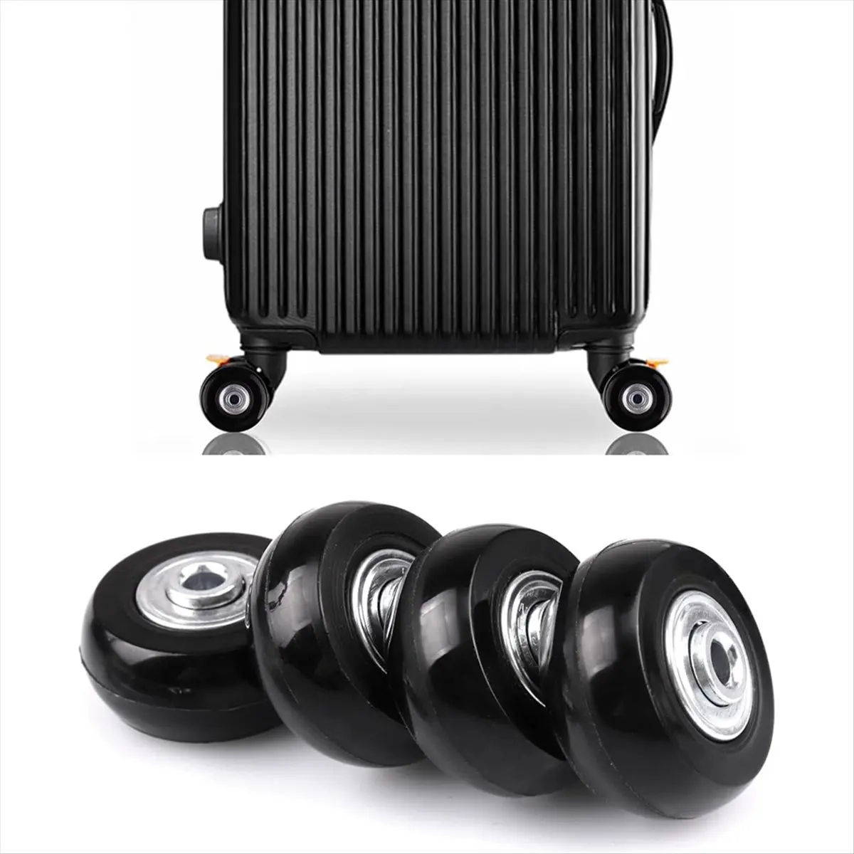 AA77 NEW 4pcs Luggage Suitcase Replacement Wheels,Swivel Caster Wheels Bearings Repair Kits Luggage Replacement Wheels 40mmx18mm
