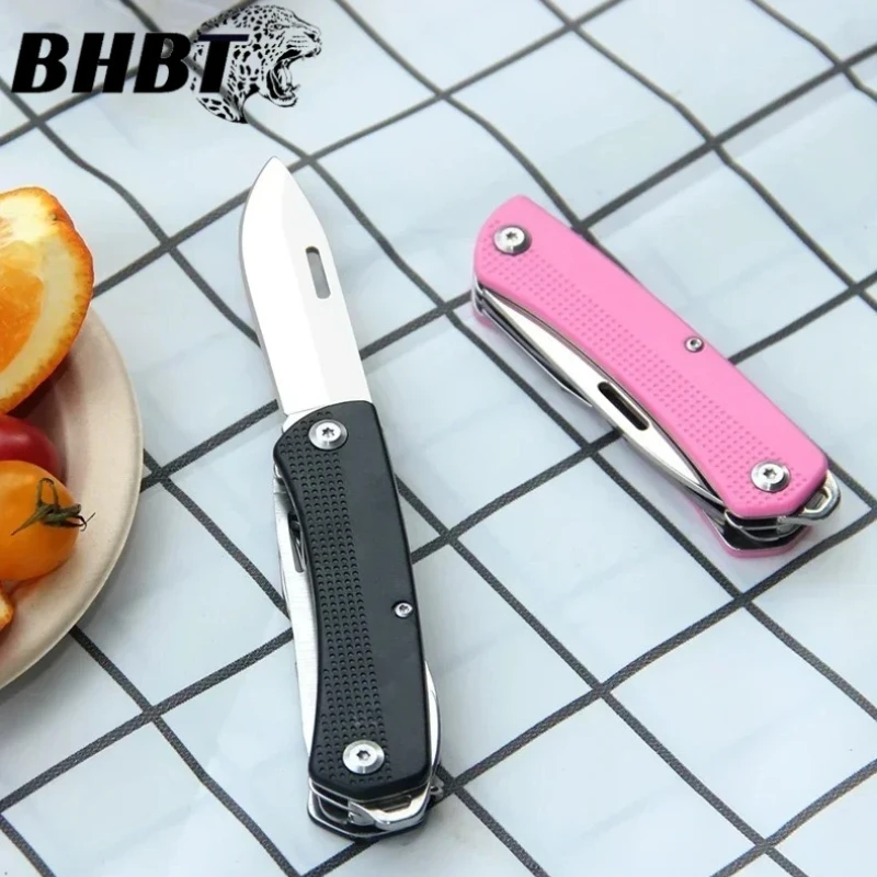 BHBT MIni Folding Knife Multitool Multifunctional EDC Outdoor Camping Tools Portable Pocket Knife Screwdriver Bottle Wine Opener