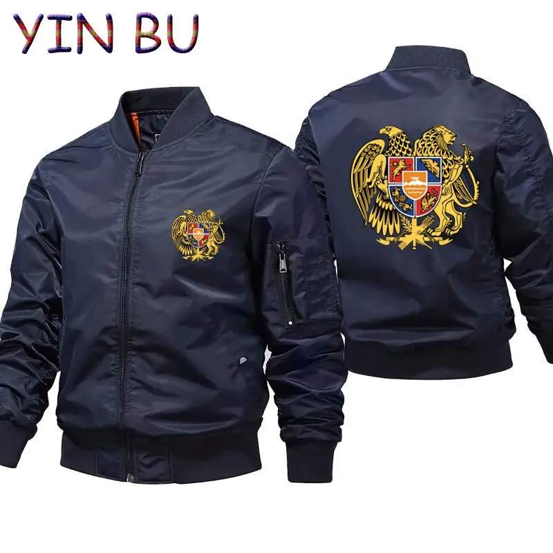 ARMENIA Bomber Jacket 2026 Men's Thick Warm Winter Male Motorcycle Jackets Men Flight Ma-1 Pilot Air Windbreaker Coat