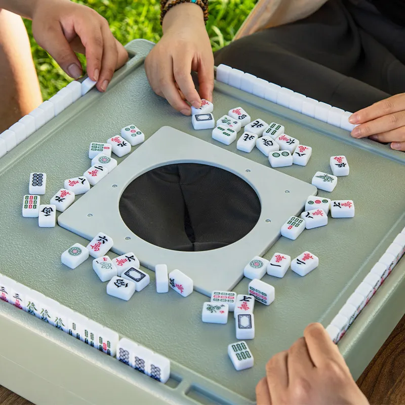 Mini Mahjong Unpowered Mahjong Table Machine Travel Dormitory Portable Sparrow Outdoor Mahjong Camping