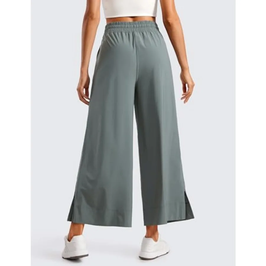 CRZ YOGA Lightweight Wide Leg Cropped Pants for Women 25