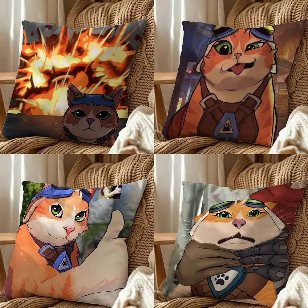 Pop Game Overwatch Fan Jetpack Cat  Double-Sided Printed Cushion Cover Bedroom Bedside Sofa Pillow Case