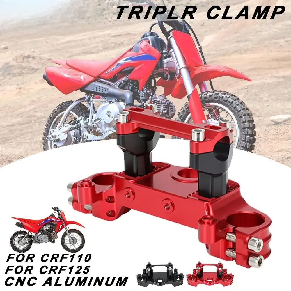 

Motorcycle CNC Triple Clamp with Bar Mount For HONDA CRF110F CRF125F CRF125FB 2019-2024 Aluminum Dirt Pit Bike Motocross Parts