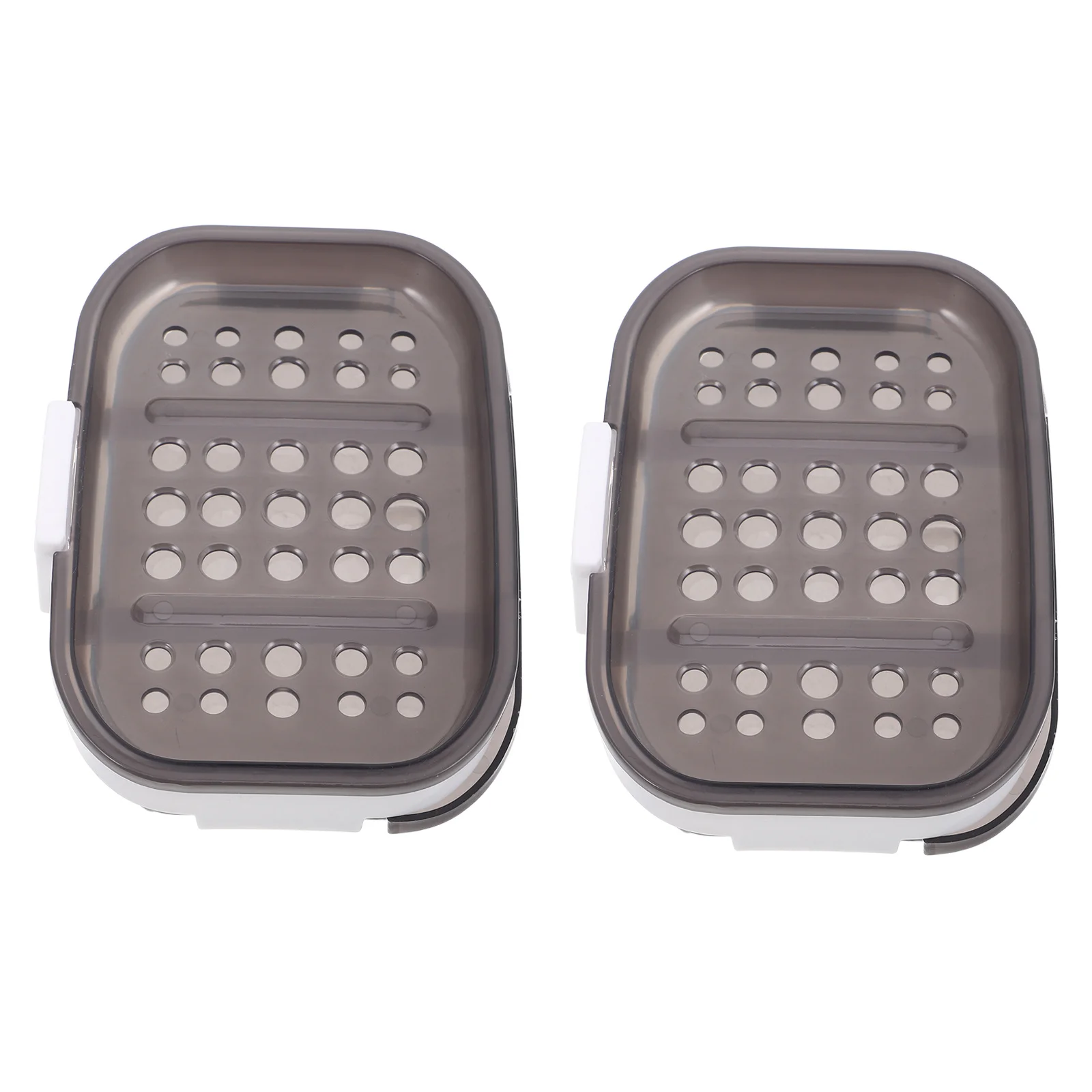 

2Pcs Wall Mounted Suction Cup Soap Dish Strong Hold No Drilling Required Quick Drainage Elegant Design Bathroom Kitchen Office