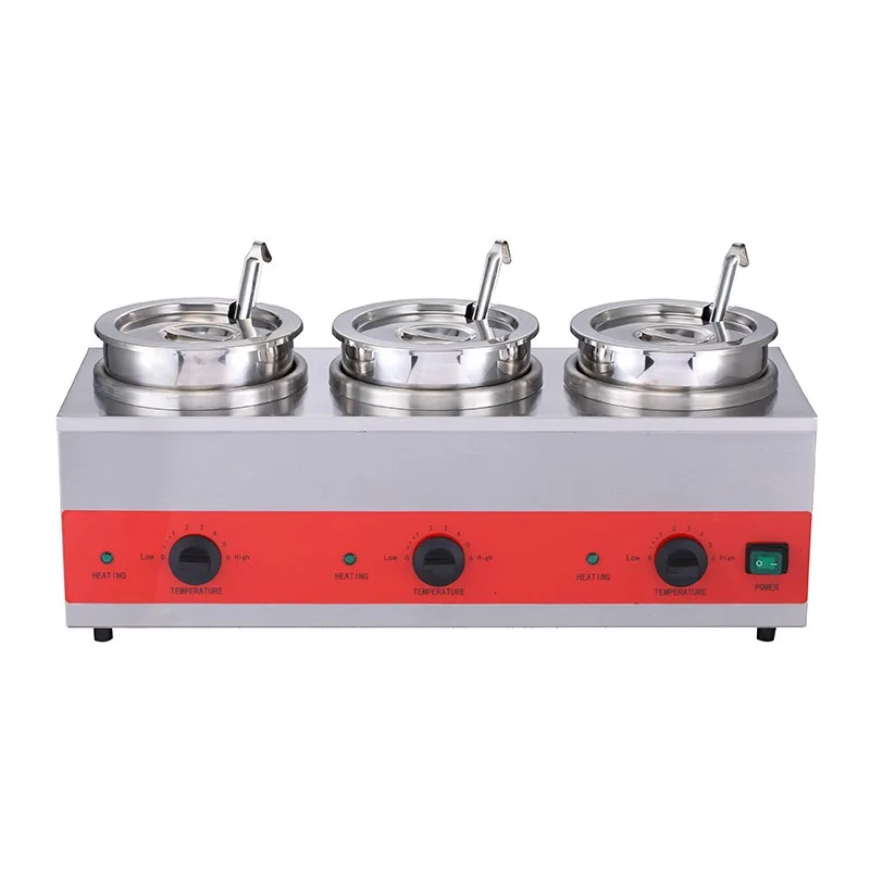 Commercial self-service fast food insulation table, dining hall heating pot table equipment stainless steel