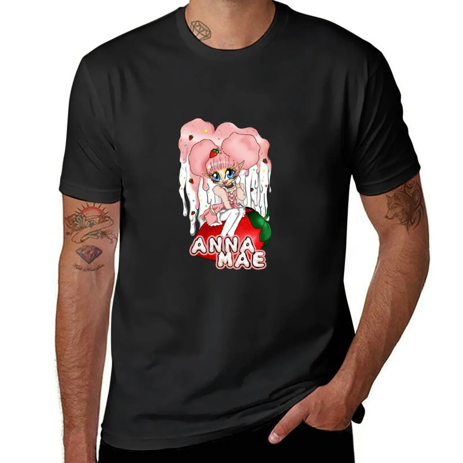 

Drag Queen Merch Anna Mae T-Shirt tees rapper graphic tees blue lock boys animal print Men's clothing