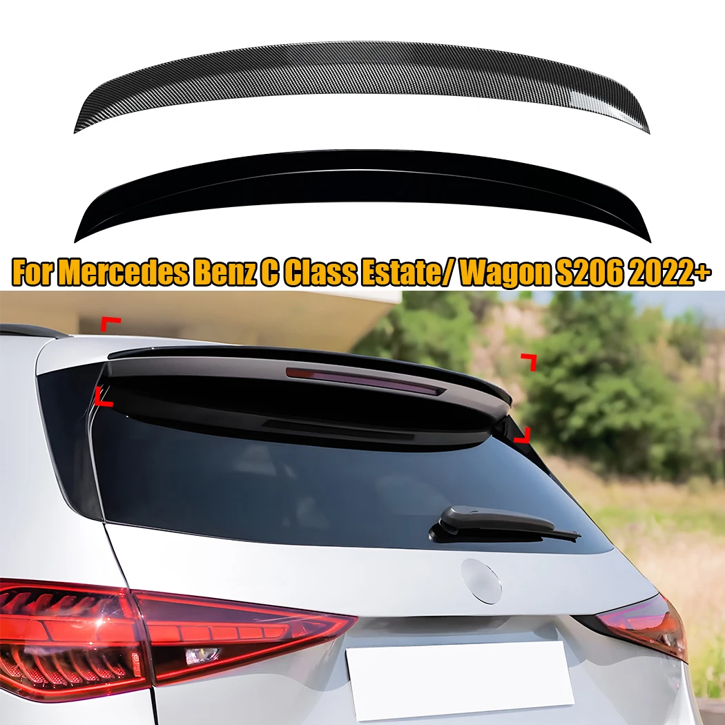 

Rear Roof Spoiler Wing Rear Trunk Lip Spoiler Cap For Mercedes Benz C Class Estate/ Wagon S206 2022+ Tail Tailgate Splitter Lip