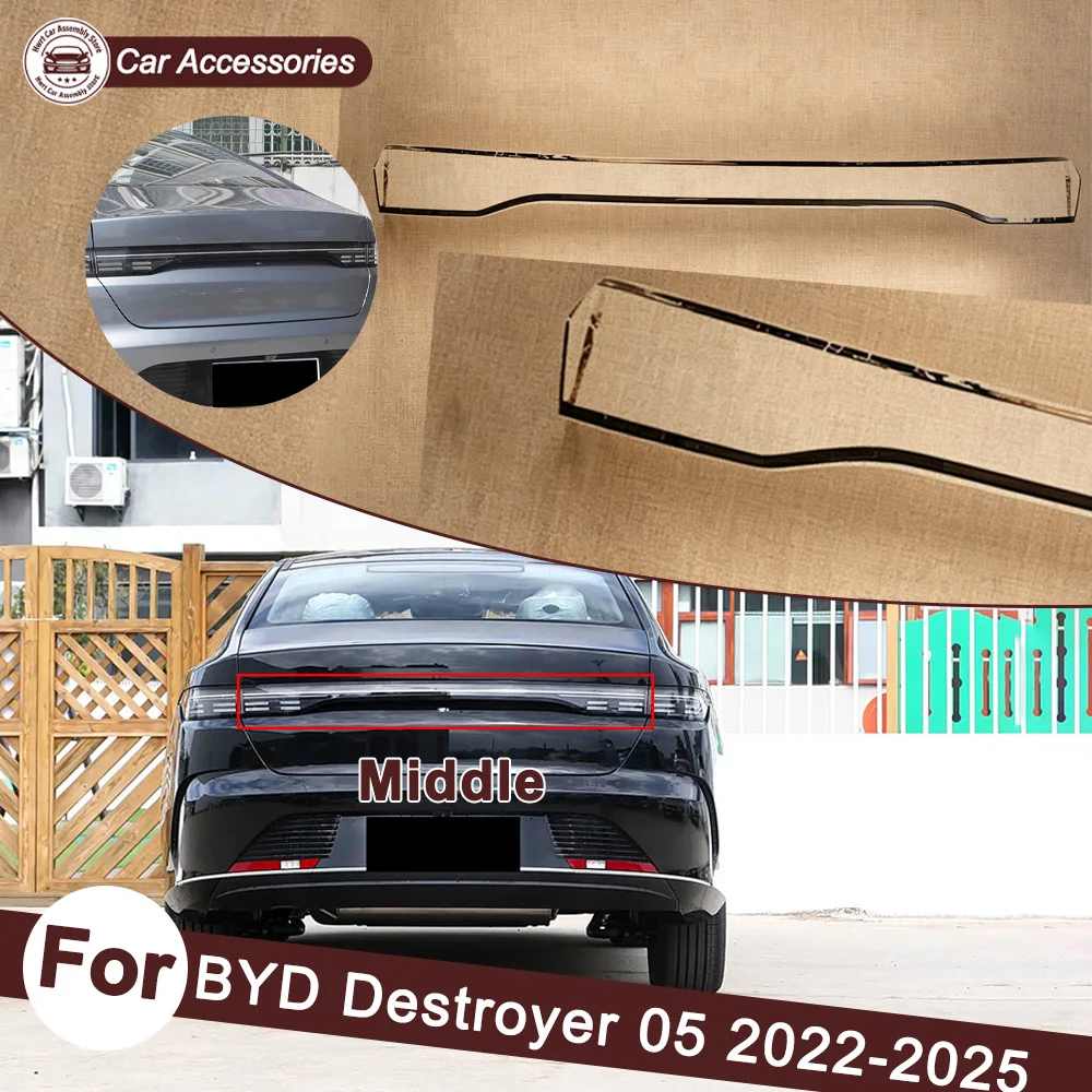 

For BYD 2022-2025 Destroyer 05 Through Car Rear Taillight Shell Brake Lights Shell Replace Auto Rear Shell Cover Mask Lampshade