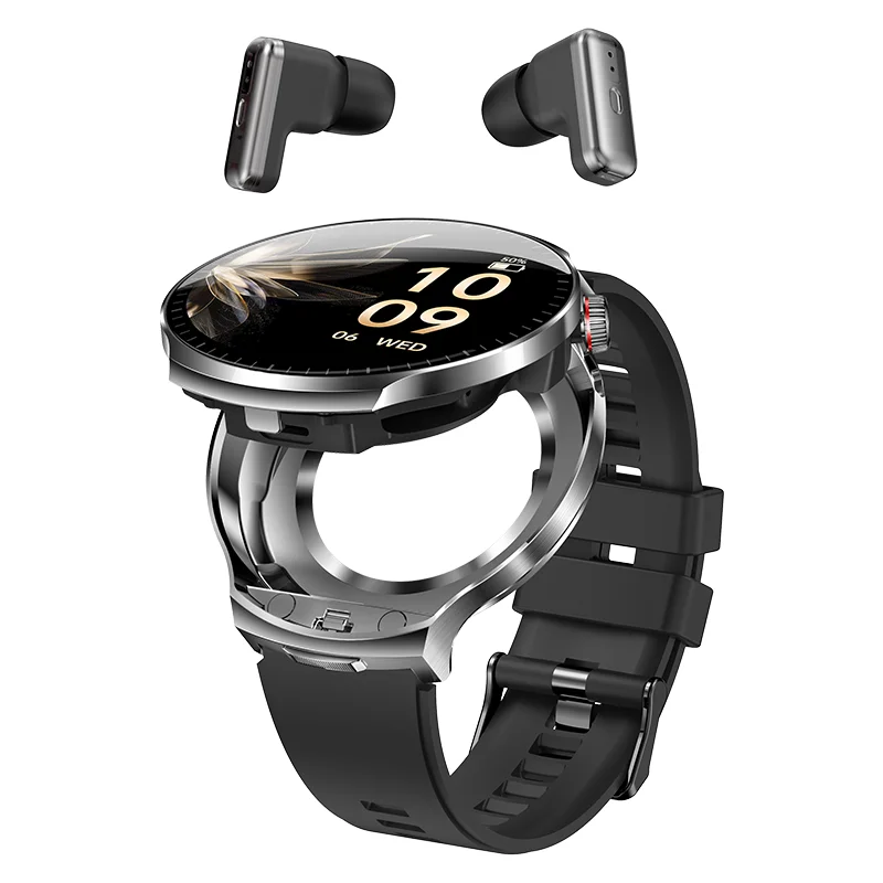 LIGE 2-in-1 TWS-Kopfhörer Smartwatch Headset Smartwatches Bluetooth-Kopfhörer 1,85 Zoll BT-Anruf Herzfrequenz Sport Fitness-Armband