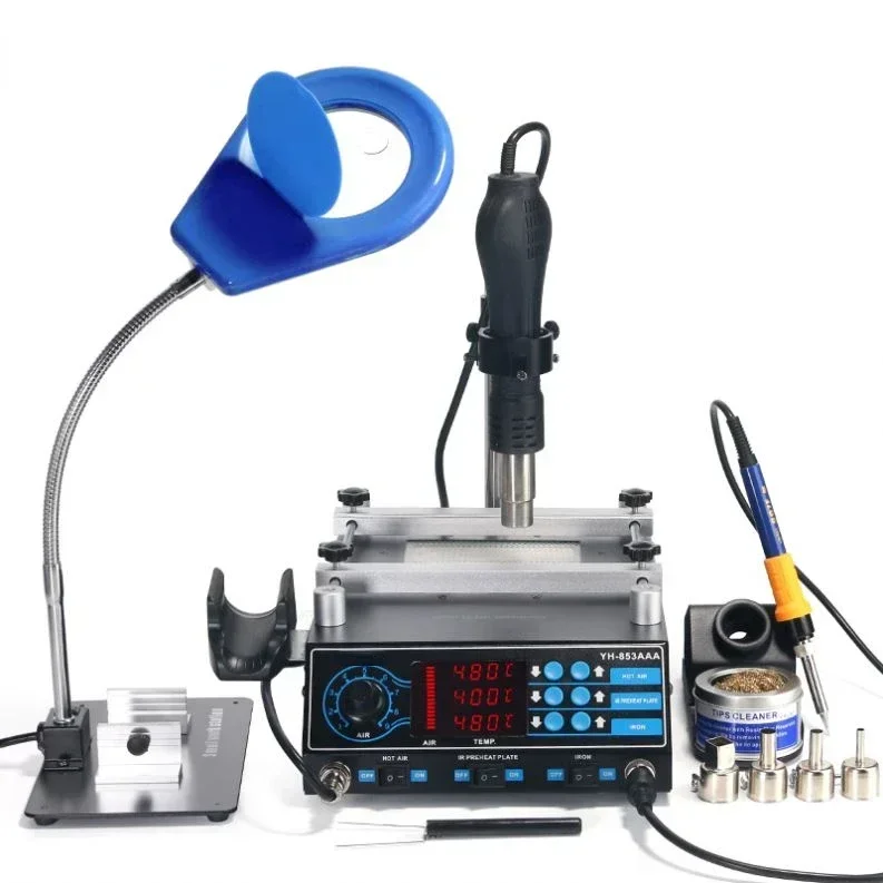 لحام مصلحة الارصاد الجوية الرقمية ديسولديرينغ الهواء الساخن التسخين المسبق محطة لحام إعادة العمل مبيعات ساخنة #5