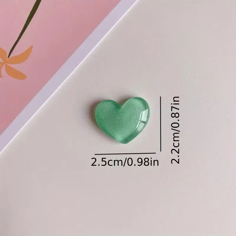 5 randomly installed cute heart-shaped refrigerator magnets and whiteboard magnets, suitable for kitchen and office decoration