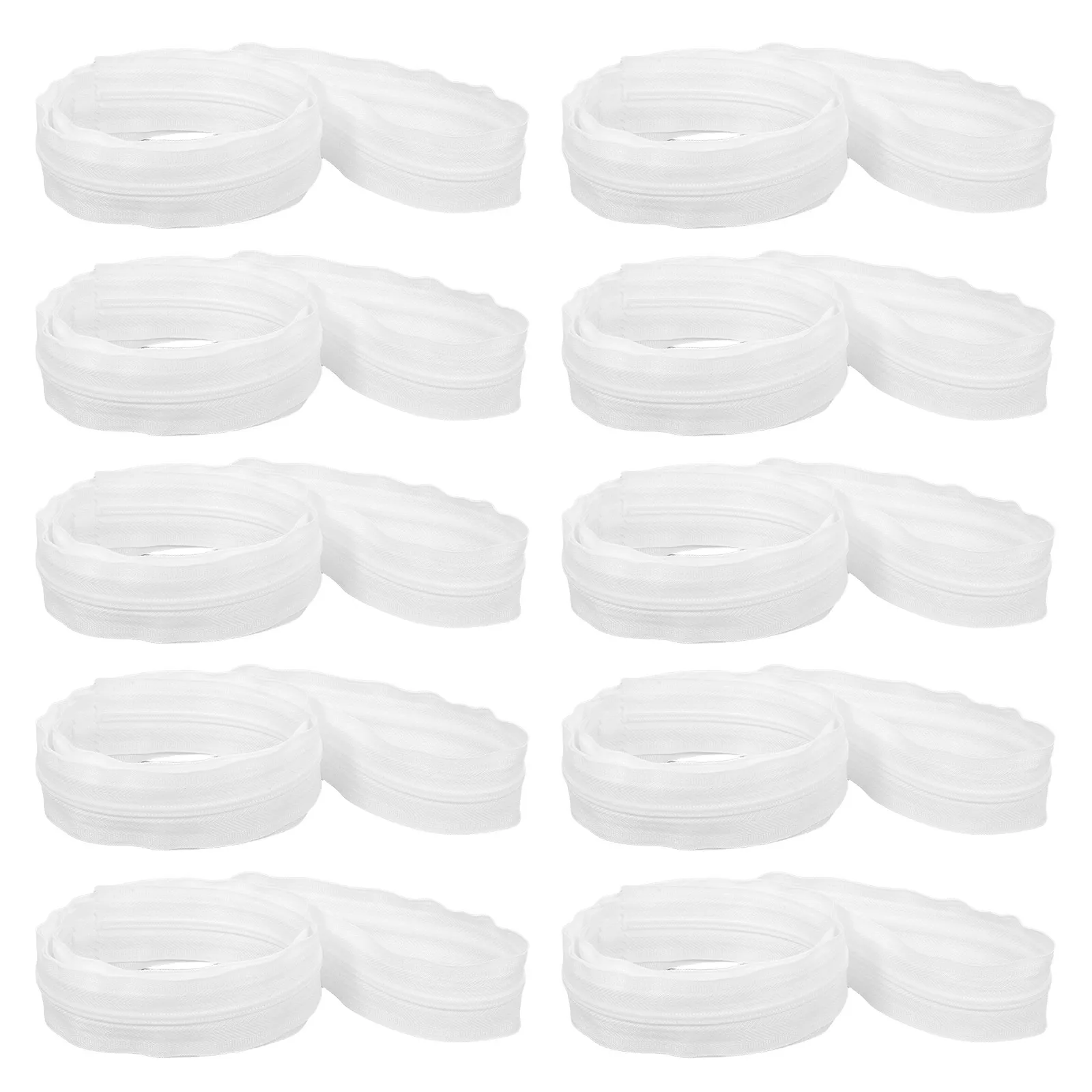 10Pcs Two Way Bed Sheet Zipper Dual Pull Heavy Duty Nylon Separating Closure for Mattress Sheet Replacement Home Hotel Bedding