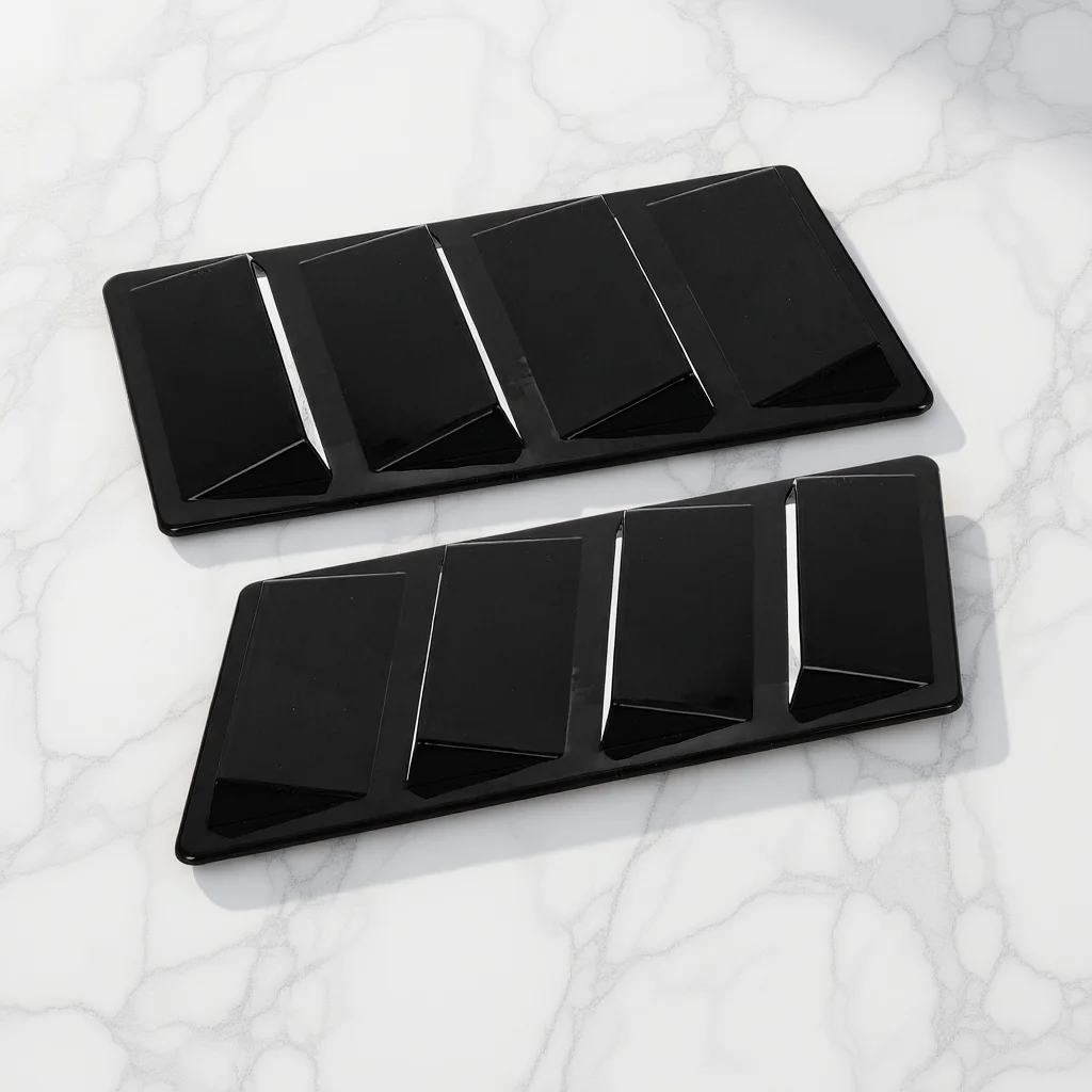 

2Pcs Realistic Shark Gill Decoration High Performance Engine Hood Vent Trim Universal Car Exterior Parts